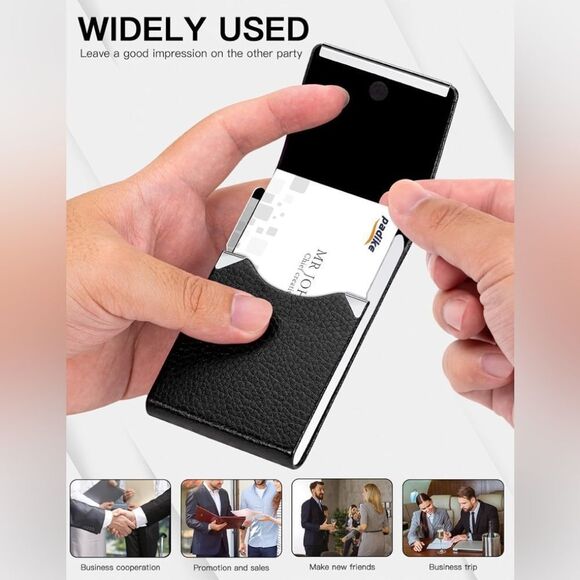 Bundle of TWO Brown Business Card Holders. Great for gifts. Ship same day! - Picture 7 of 8